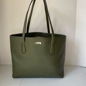 Kate Spade Olive Green Saffiano Leather Large Tote Bag